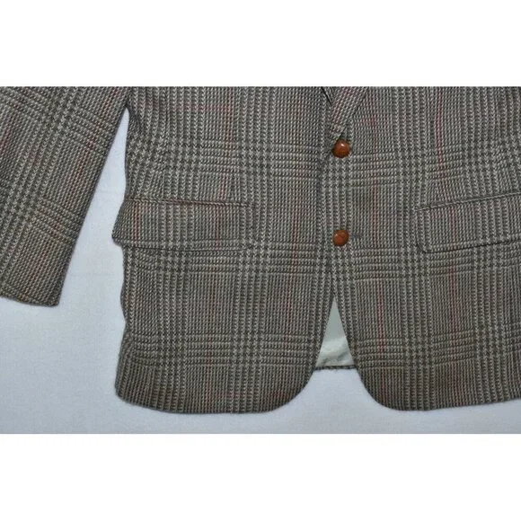Kilgour French Stanbury Men's Sport Jacket Size 38R Tweed Blazer Wool Brown Coat - Picture 6 of 16